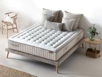 CASHMERE natural comfort mattress on upholstered bed